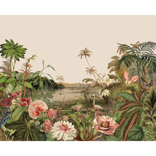 York Wallcoverings Mural Resource Library Floating Gardens Green Wall Mural  Botanical Greens   - MU0262M