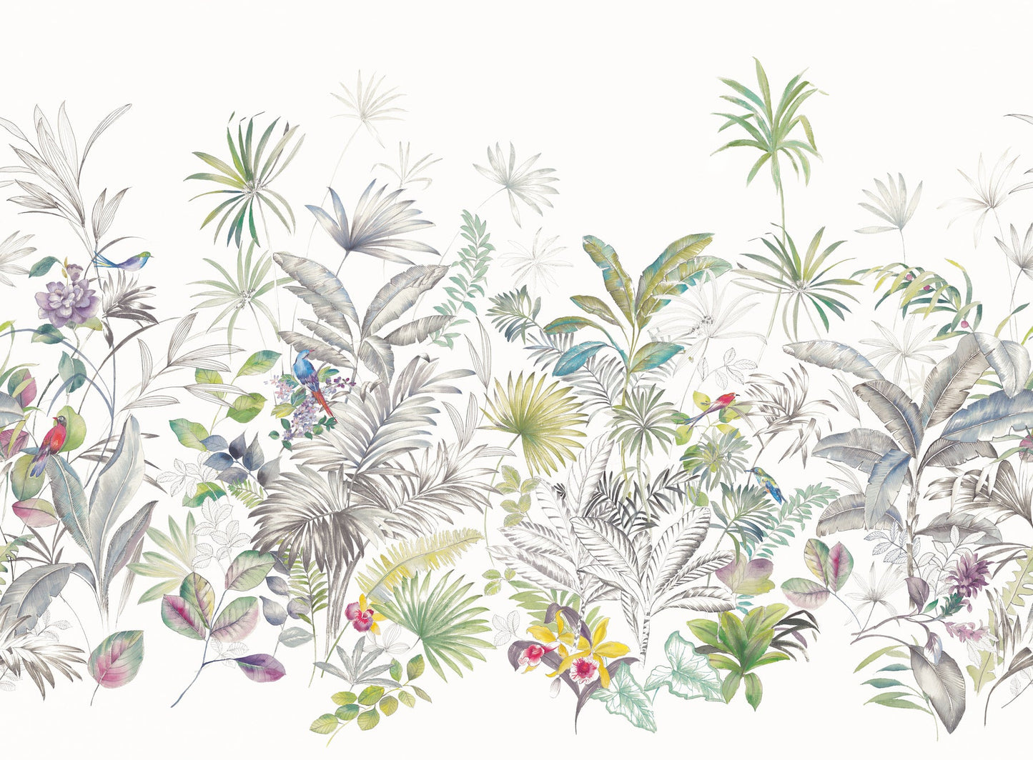 York Wallcoverings York Wallcoverings Tropical Green Wall Mural  Botanical Whites and Off-Whites   - MU0278M
