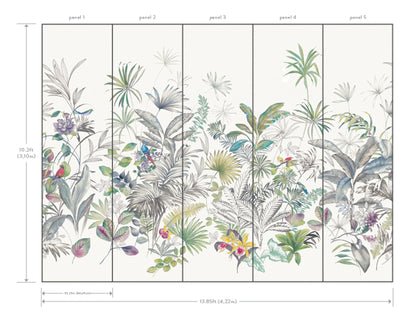 York Wallcoverings York Wallcoverings Tropical Green Wall Mural  Botanical Whites and Off-Whites   - MU0278M
