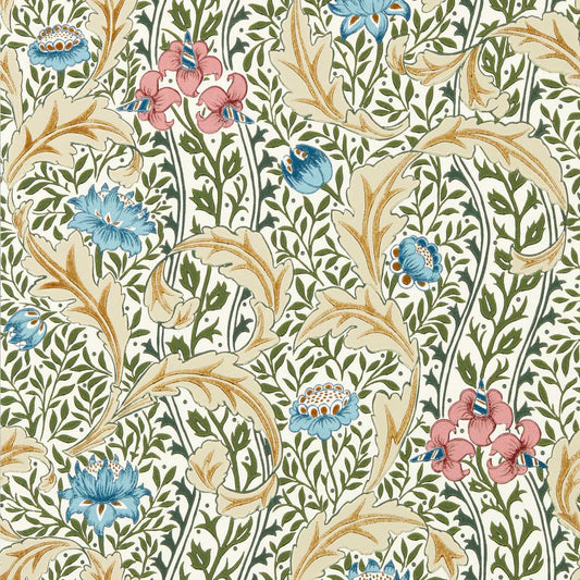 MORRIS & CO Wild Tulip & Vine Wallpaper Classic Floral Multi   - MUNW217576