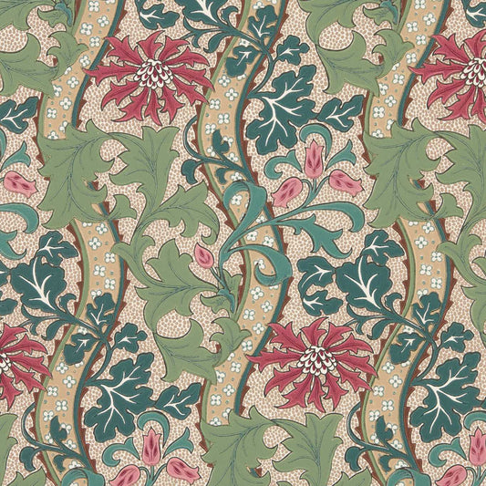 MORRIS & CO Cornflower Wallpaper Classic Floral Madder,Forest   - MUNW217580