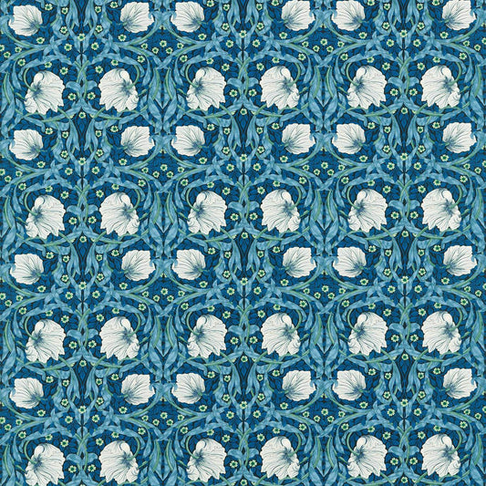 MORRIS & CO Pimpernel Fabric Contemporary, Floral Midnight,Opal   - MVOF227212