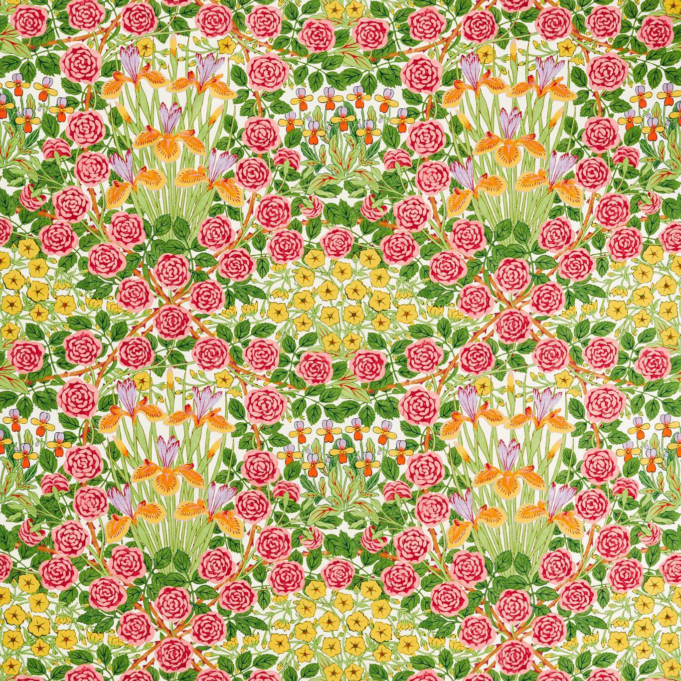 MORRIS & CO Campanula Fabric Contemporary, Floral Sunburst   - MVOF227222