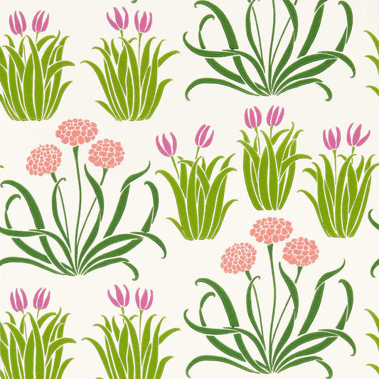 MORRIS & CO Glade Wallpaper Contemporary, Floral Tulip Fields  Surface- Printed Wallpaper - MVOW217342