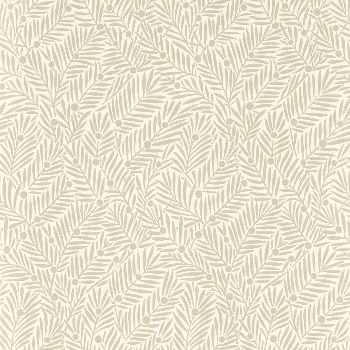 MORRIS & CO Yew & Aril Wallpaper Leaves , Trees Rice Paper  Surflex-Printed Wallpaper - MVOW217347