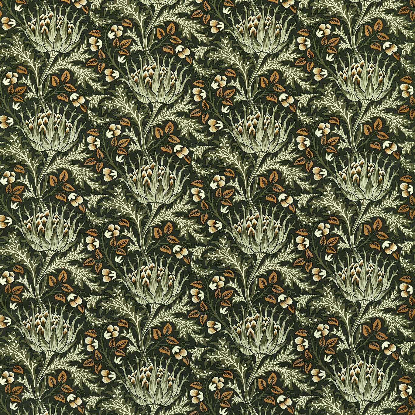 MORRIS & CO Artichoke Velvet Fabric Contemporary, Floral Tump   - MWAR227000