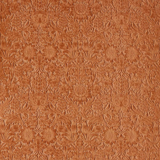 MORRIS & CO Sunflower Caffoy Velvet Fabric Contemporary, Floral Redhouse   - MWAR237281