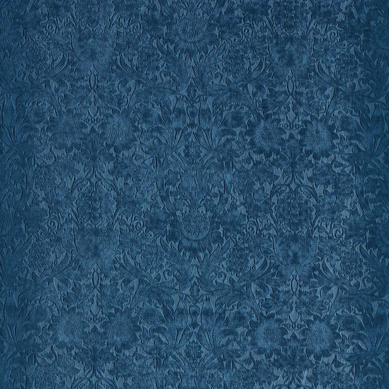 MORRIS & CO Sunflower Caffoy Velvet Fabric Contemporary, Floral Inky Fingers   - MWAR237282