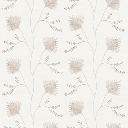 York Wallcoverings Astoria Laelynn Pearl Wallpaper Traditional Grasscloth Whites and Off-Whites   - MX9606
