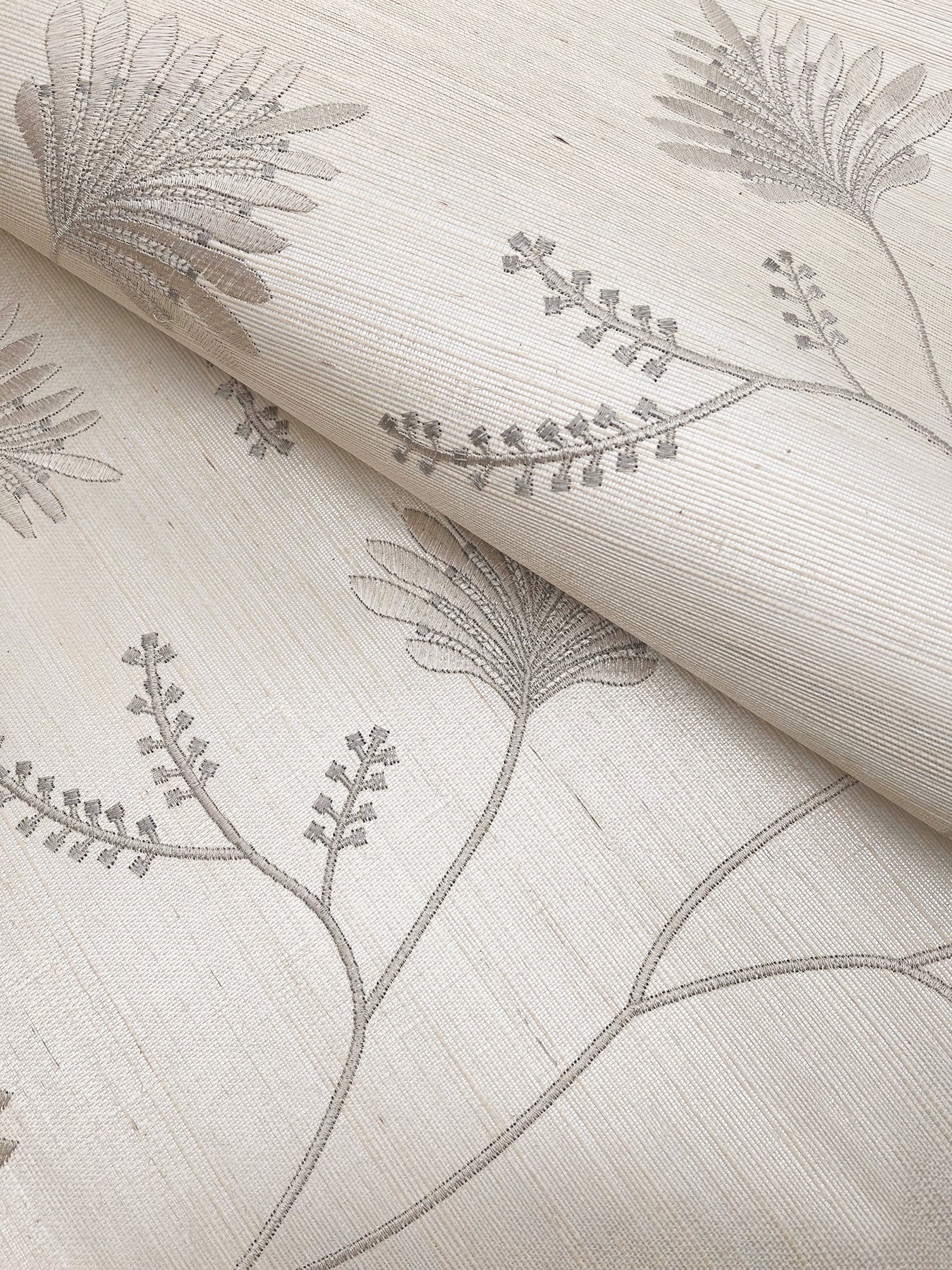 York Wallcoverings Astoria Laelynn Pearl Wallpaper Traditional Grasscloth Whites and Off-Whites   - MX9606