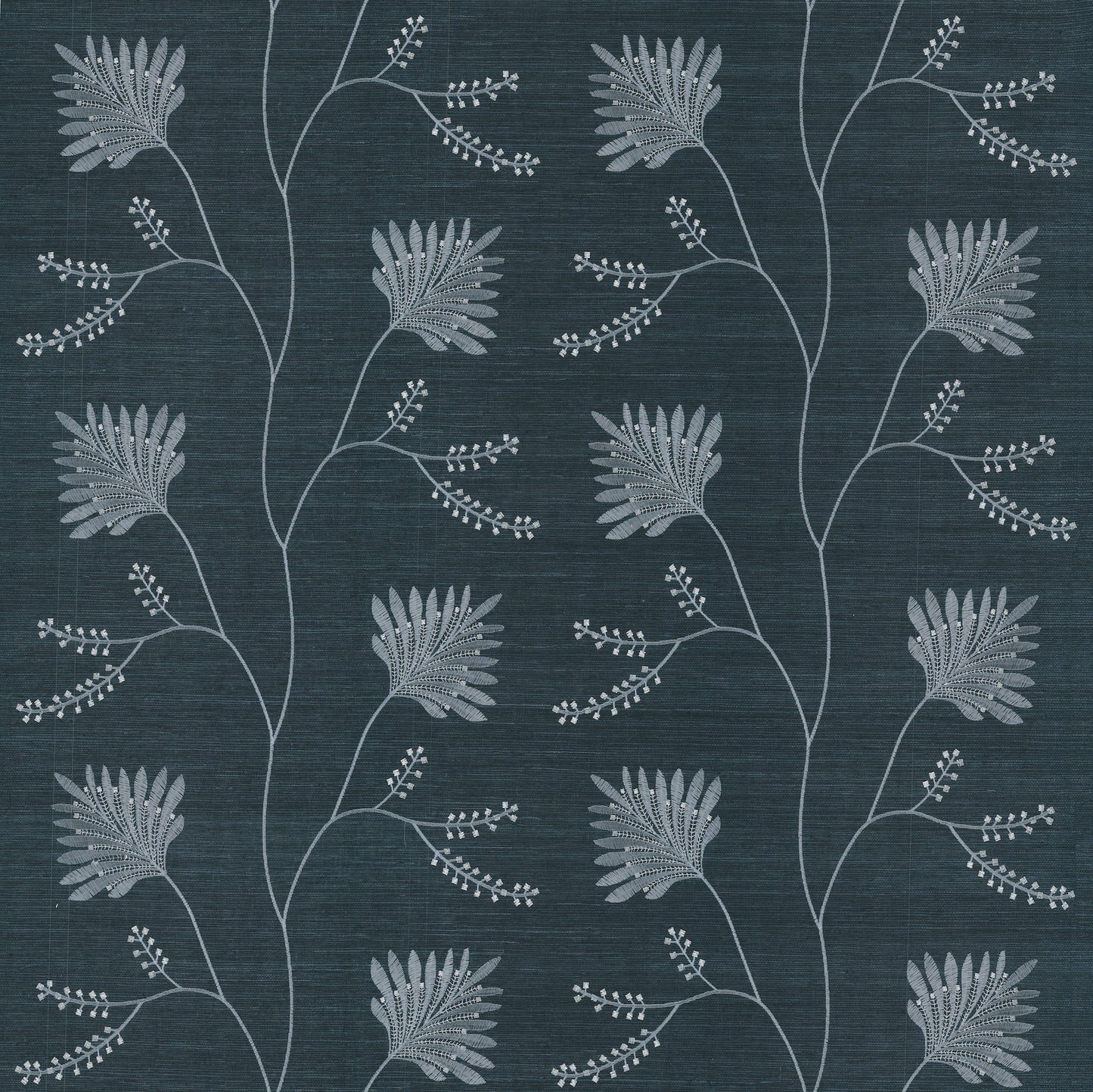 York Wallcoverings Astoria Laelynn Navy Wallpaper Traditional Grasscloth Blues   - MX9608