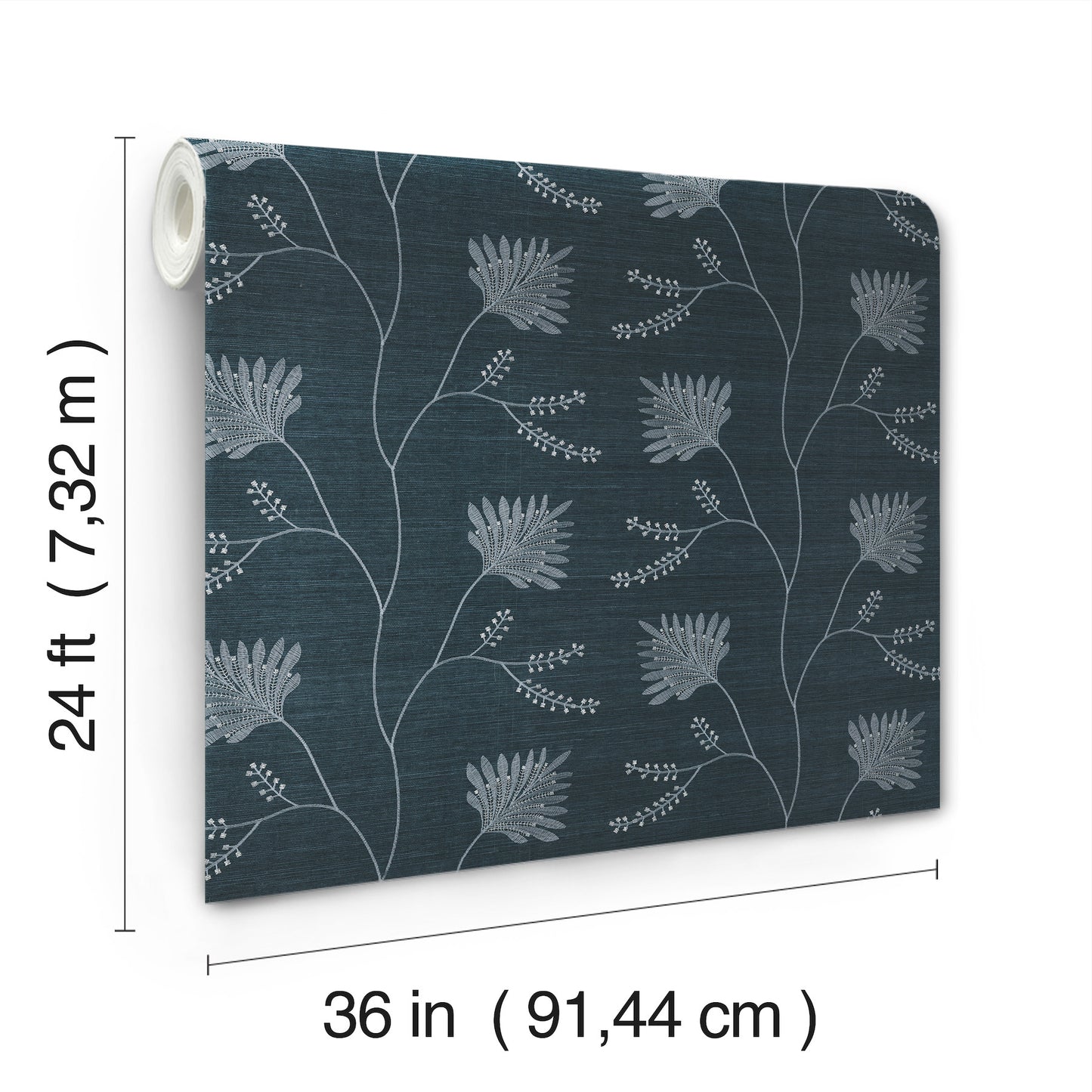 York Wallcoverings Astoria Laelynn Navy Wallpaper Traditional Grasscloth Blues   - MX9608