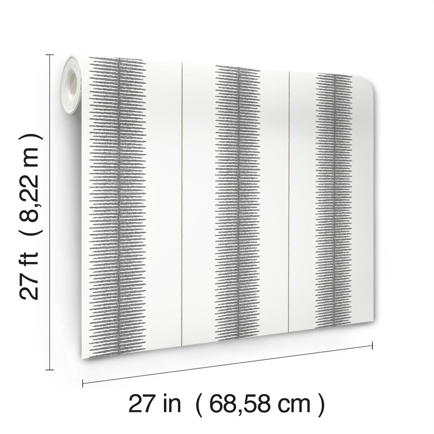 York Wallcoverings Astoria Tandem Stripe Black Wallpaper Modern Stripes Blacks   - MX9615