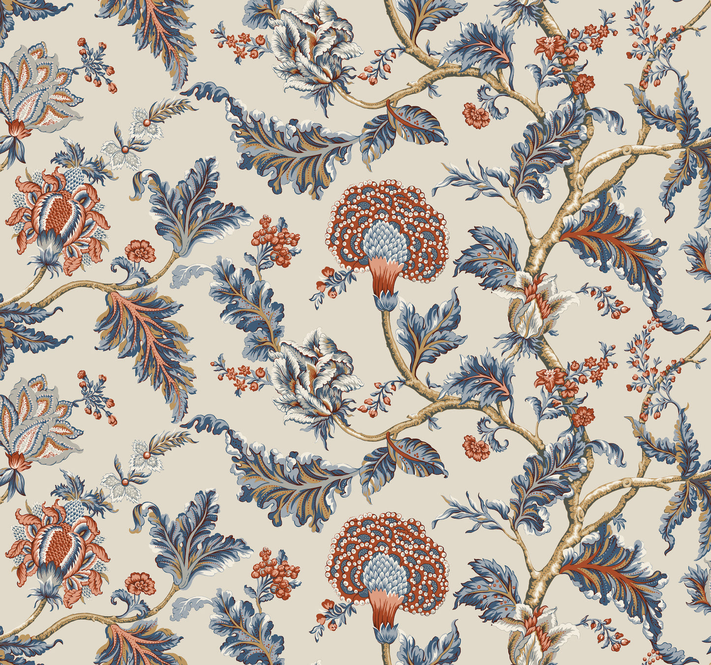 York Wallcoverings Astoria Monroe Navy Wallpaper Traditional Florals Blues   - MX9621W
