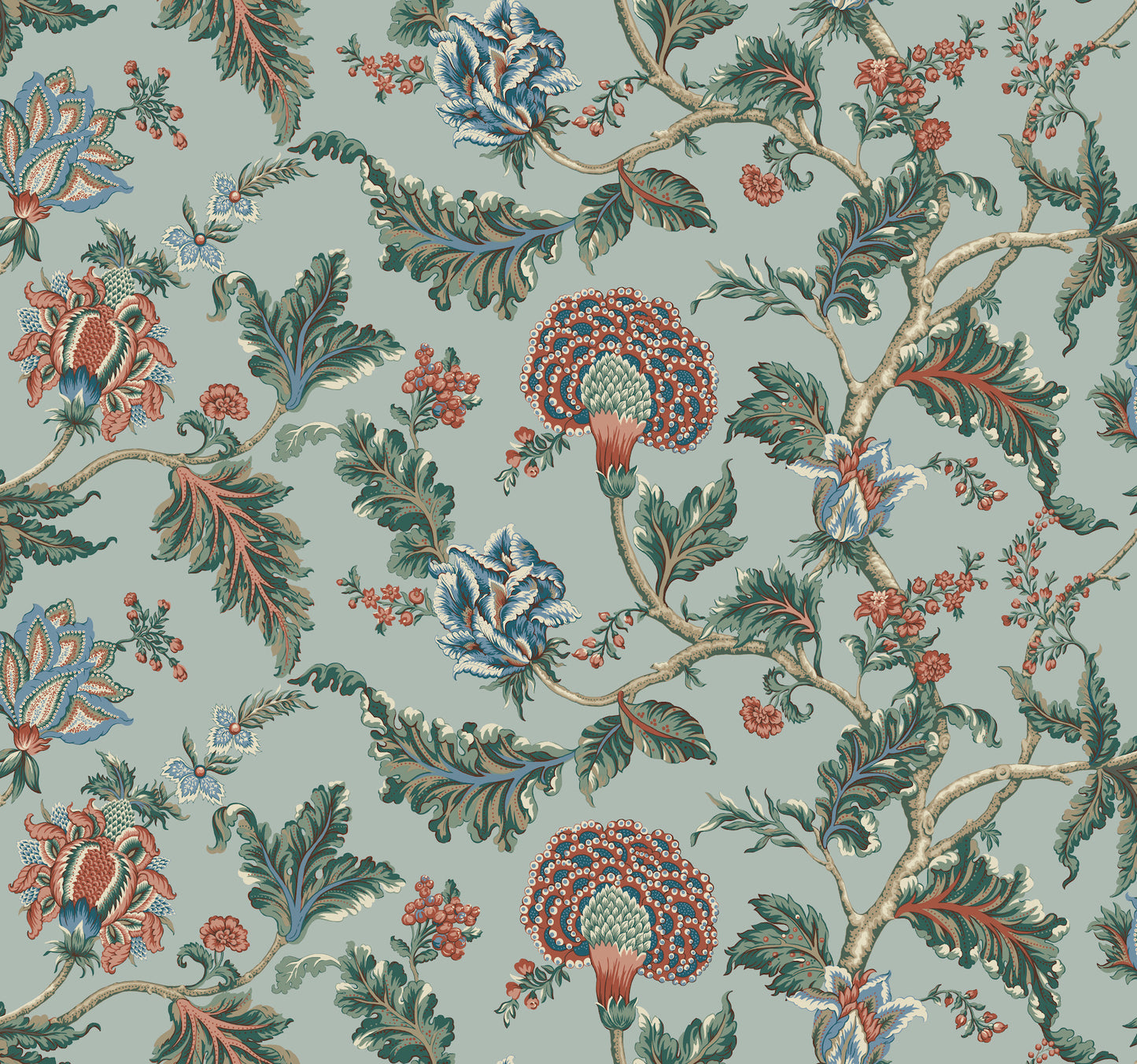 York Wallcoverings Astoria Monroe Teal Wallpaper Traditional Florals Blues   - MX9622W