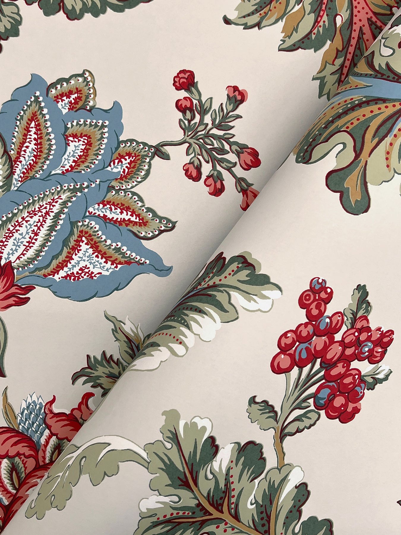 York Wallcoverings Astoria Monroe Cherry Wallpaper Traditional Florals Reds   - MX9623W