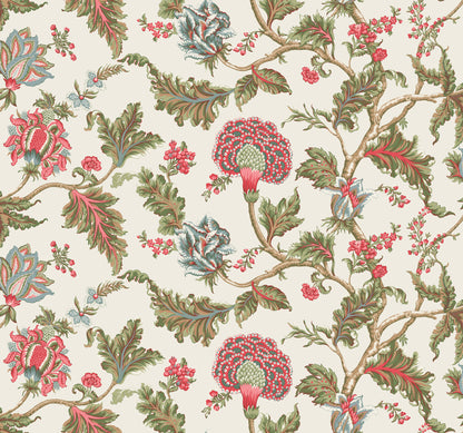 York Wallcoverings Astoria Monroe Rhubarb Wallpaper Traditional Florals Pinks   - MX9625W