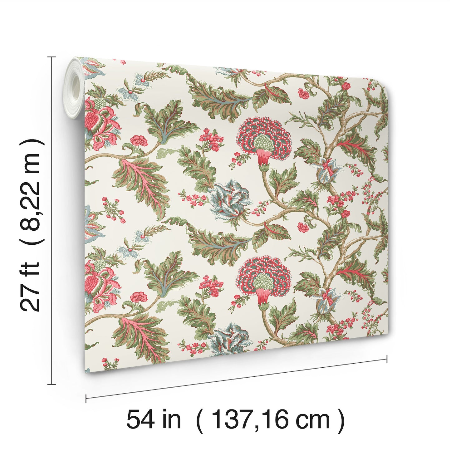 York Wallcoverings Astoria Monroe Rhubarb Wallpaper Traditional Florals Pinks   - MX9625W