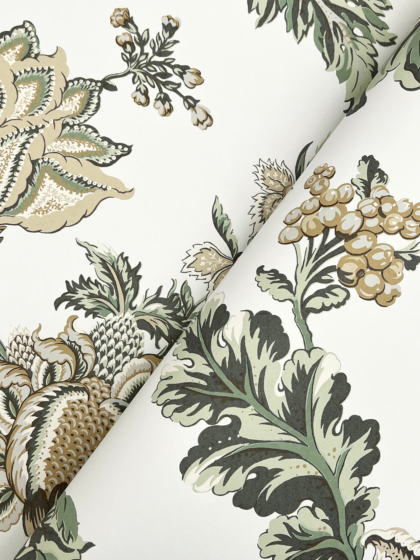 York Wallcoverings Astoria Monroe Green Wallpaper Traditional Florals Greens   - MX9626W
