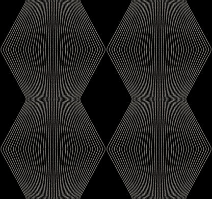 York Wallcoverings Astoria Diamond Legacy Black Wallpaper Modern Geometrics Blacks   - MX9631