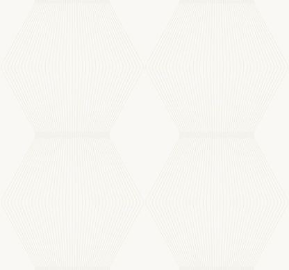 York Wallcoverings Astoria Diamond Legacy White Wallpaper Modern Geometrics Whites and Off-Whites   - MX9634