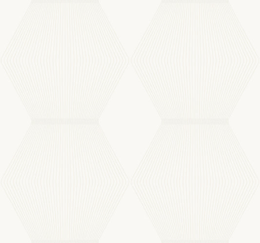 York Wallcoverings Astoria Diamond Legacy White Wallpaper Modern Geometrics Whites and Off-Whites   - MX9634