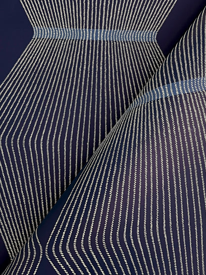 York Wallcoverings Astoria Diamond Legacy Navy Wallpaper Modern Geometrics Blues   - MX9635