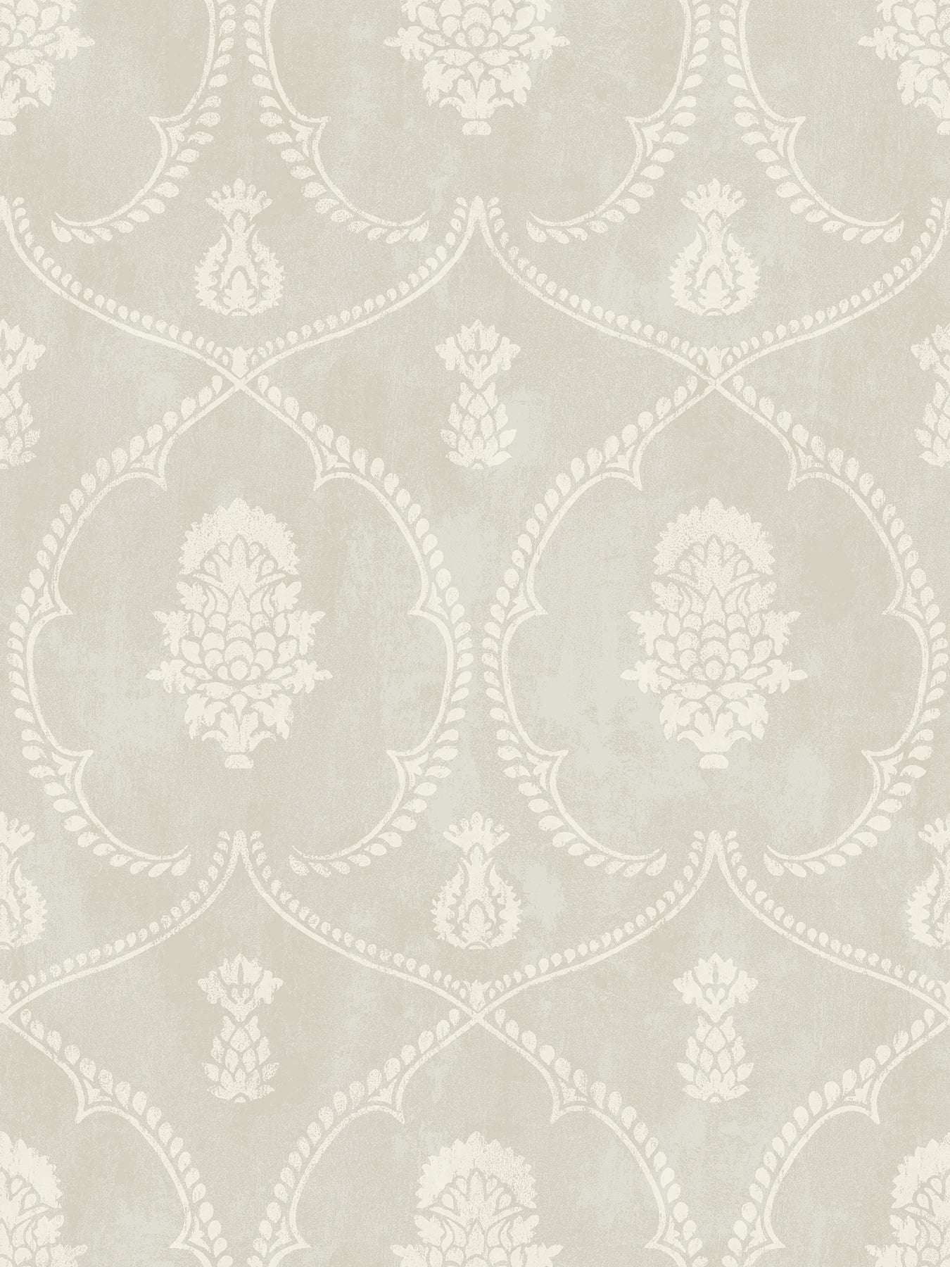 York Wallcoverings Astoria Royal Damask Soft Grey Wallpaper Traditional Damasks Greys   - MX9642