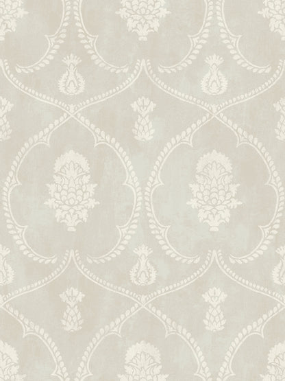 York Wallcoverings Astoria Royal Damask Soft Grey Wallpaper Traditional Damasks Greys   - MX9642