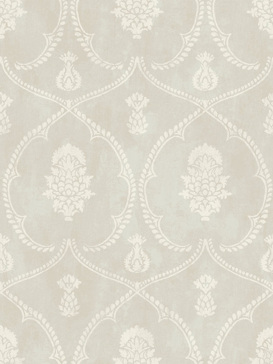 York Wallcoverings Astoria Royal Damask Soft Grey Wallpaper Traditional Damasks Greys   - MX9642