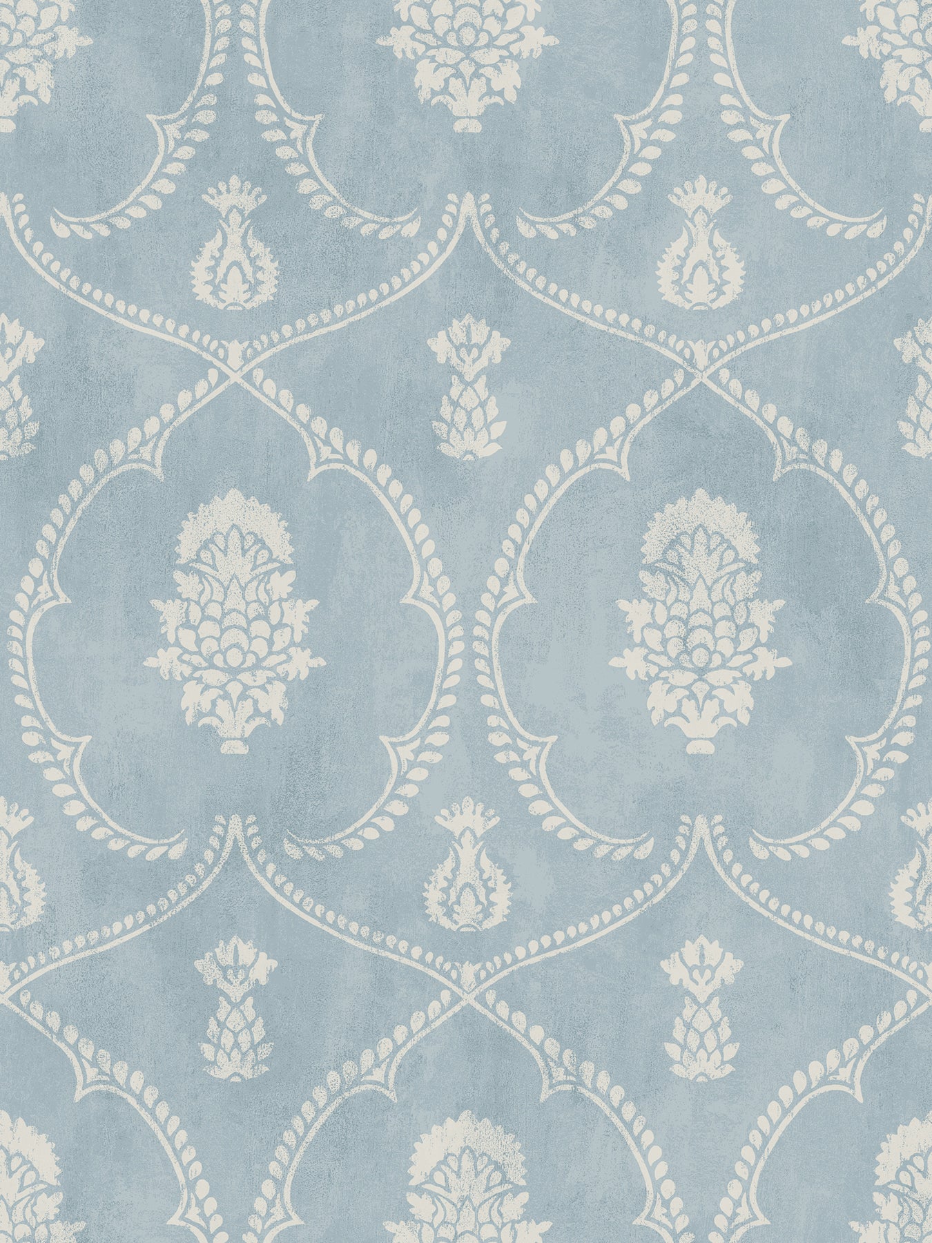 York Wallcoverings Astoria Royal Damask Blue Wallpaper Traditional Damasks Blues   - MX9644