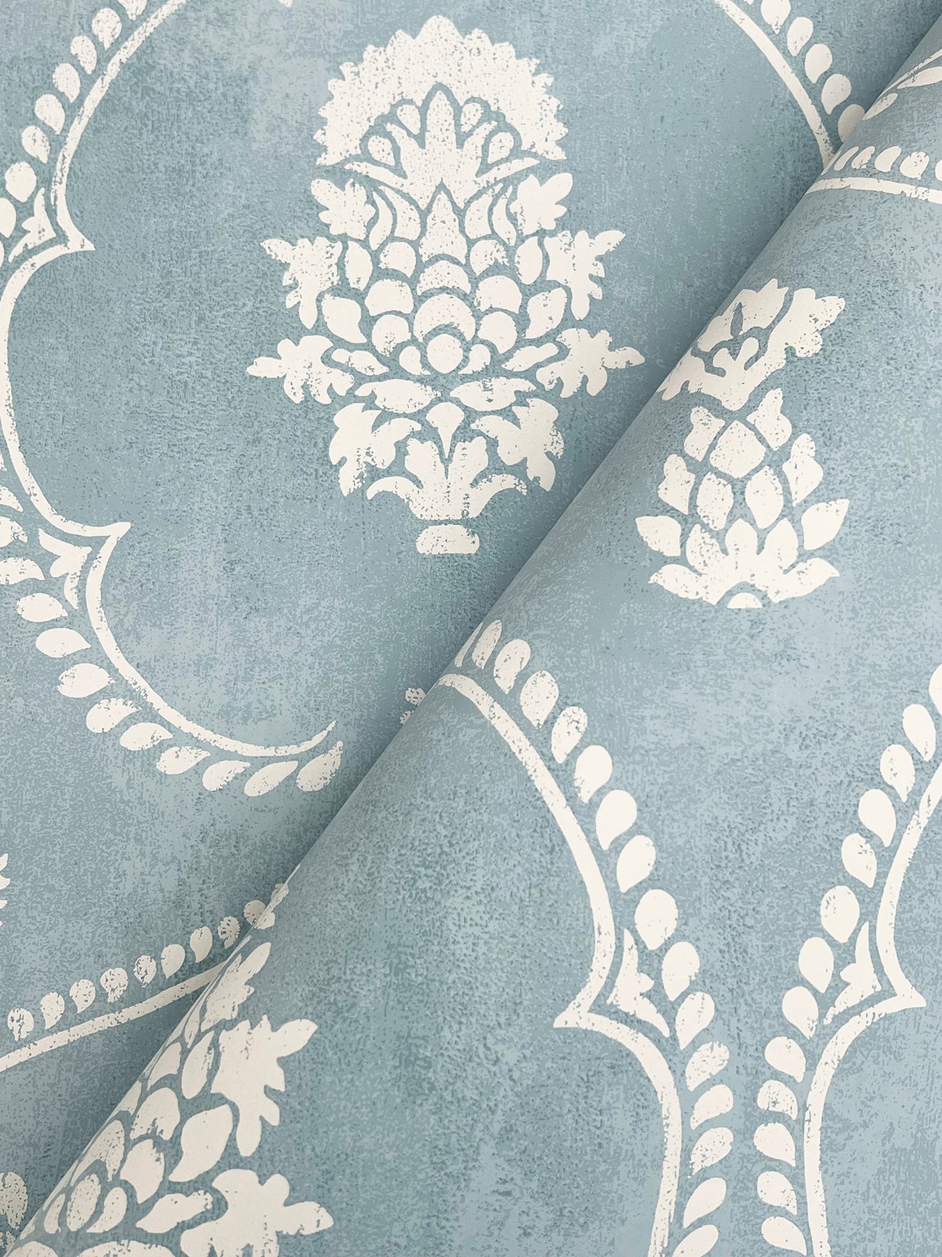 York Wallcoverings Astoria Royal Damask Blue Wallpaper Traditional Damasks Blues   - MX9644