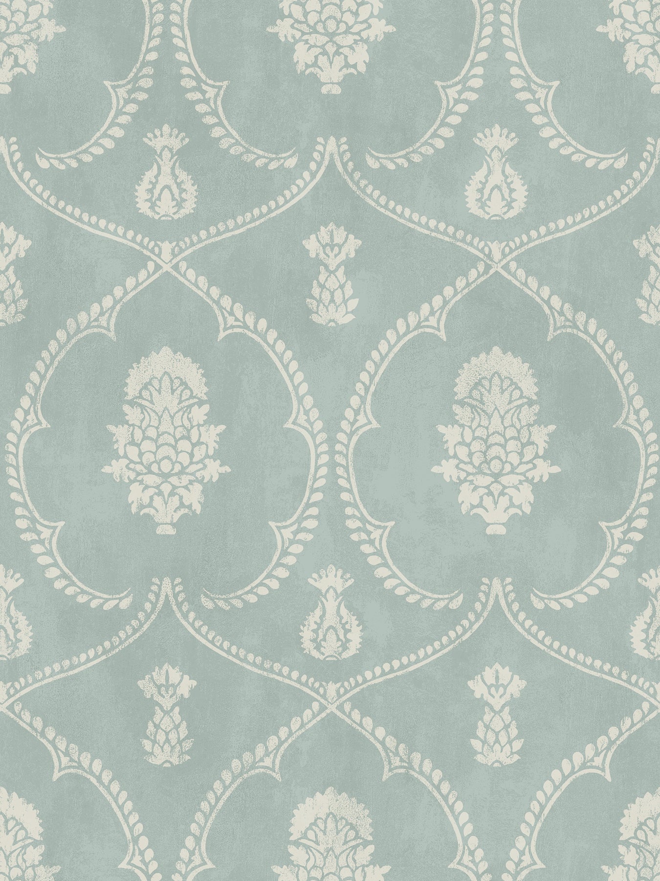 York Wallcoverings Astoria Royal Damask Jade Wallpaper Traditional Damasks Blues   - MX9645