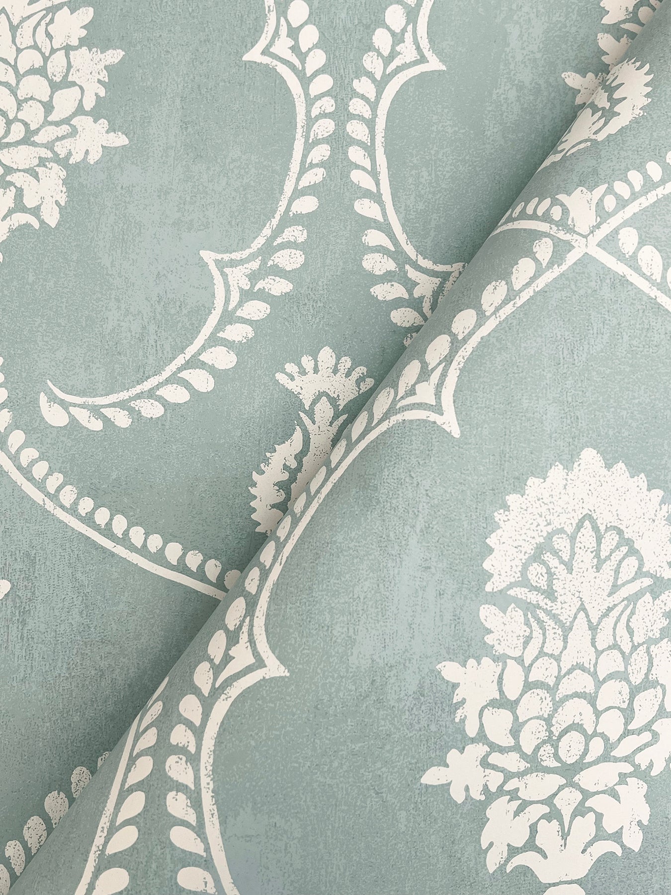 York Wallcoverings Astoria Royal Damask Jade Wallpaper Traditional Damasks Blues   - MX9645