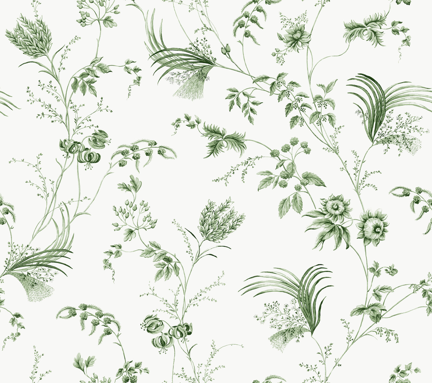 York Wallcoverings Astoria Floral Lace Green Wallpaper Traditional Florals Greens   - MX9680