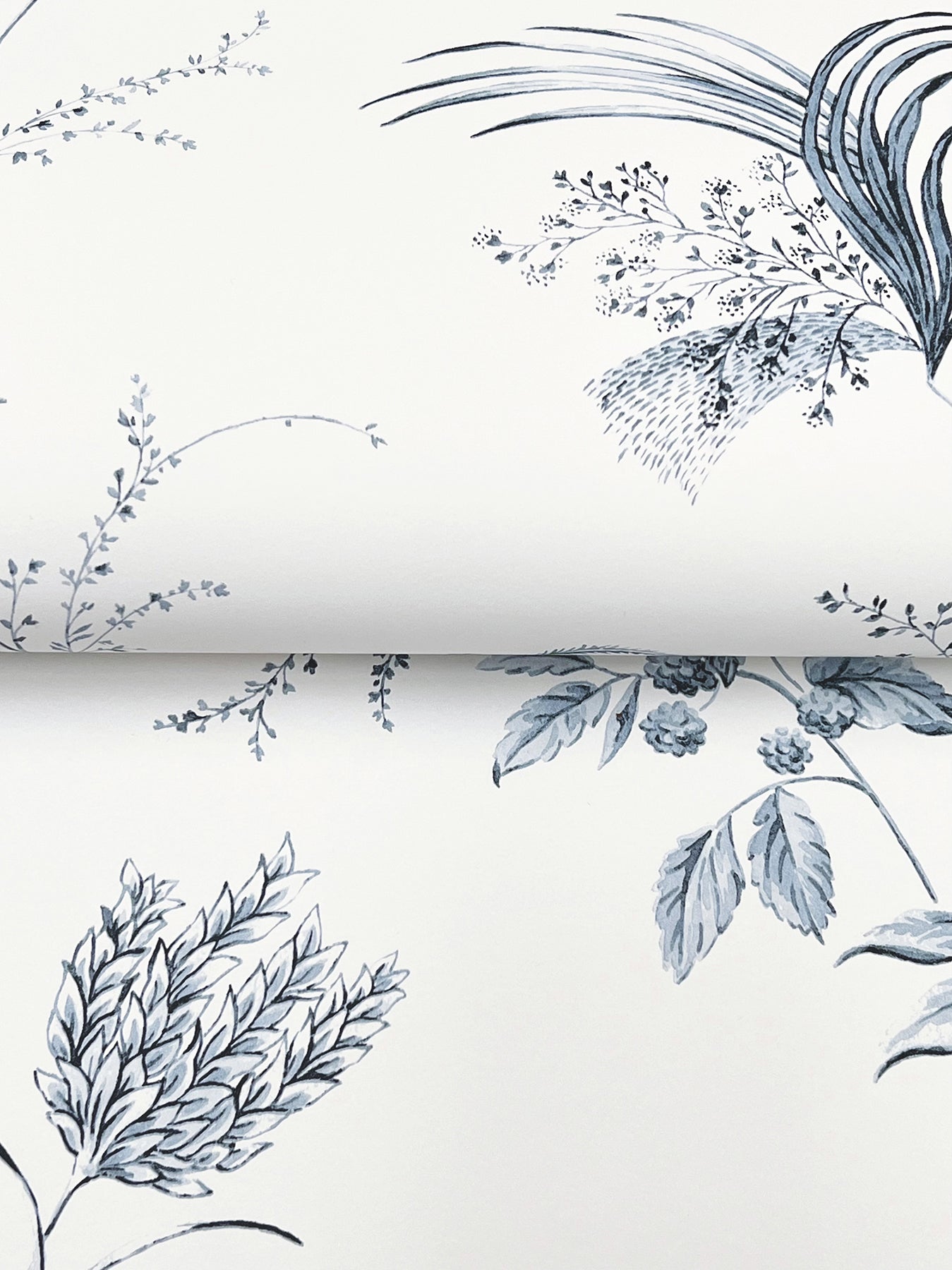 York Wallcoverings Astoria Floral Lace Navy Wallpaper Traditional Florals Blues   - MX9683