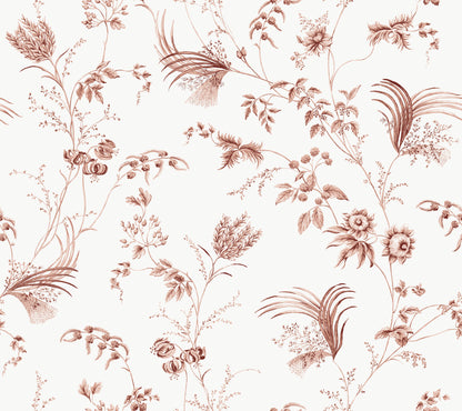 York Wallcoverings Astoria Floral Lace Brick Wallpaper Traditional Florals Reds   - MX9684