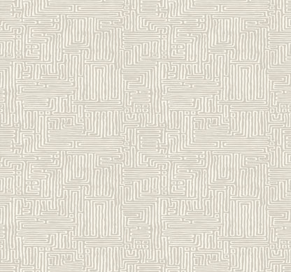 York Wallcoverings Astoria Passages Taupe Wallpaper Modern Geometrics Greys   - MX9685