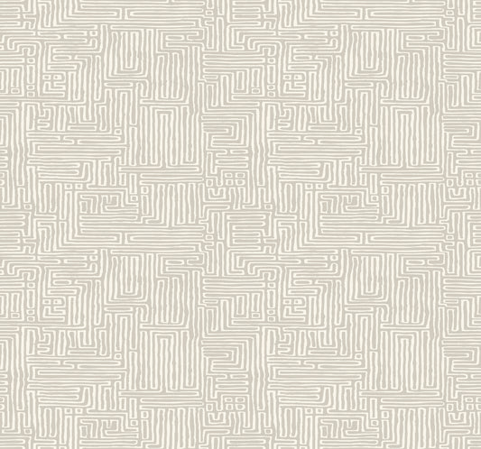 York Wallcoverings Astoria Passages Taupe Wallpaper Modern Geometrics Greys   - MX9685