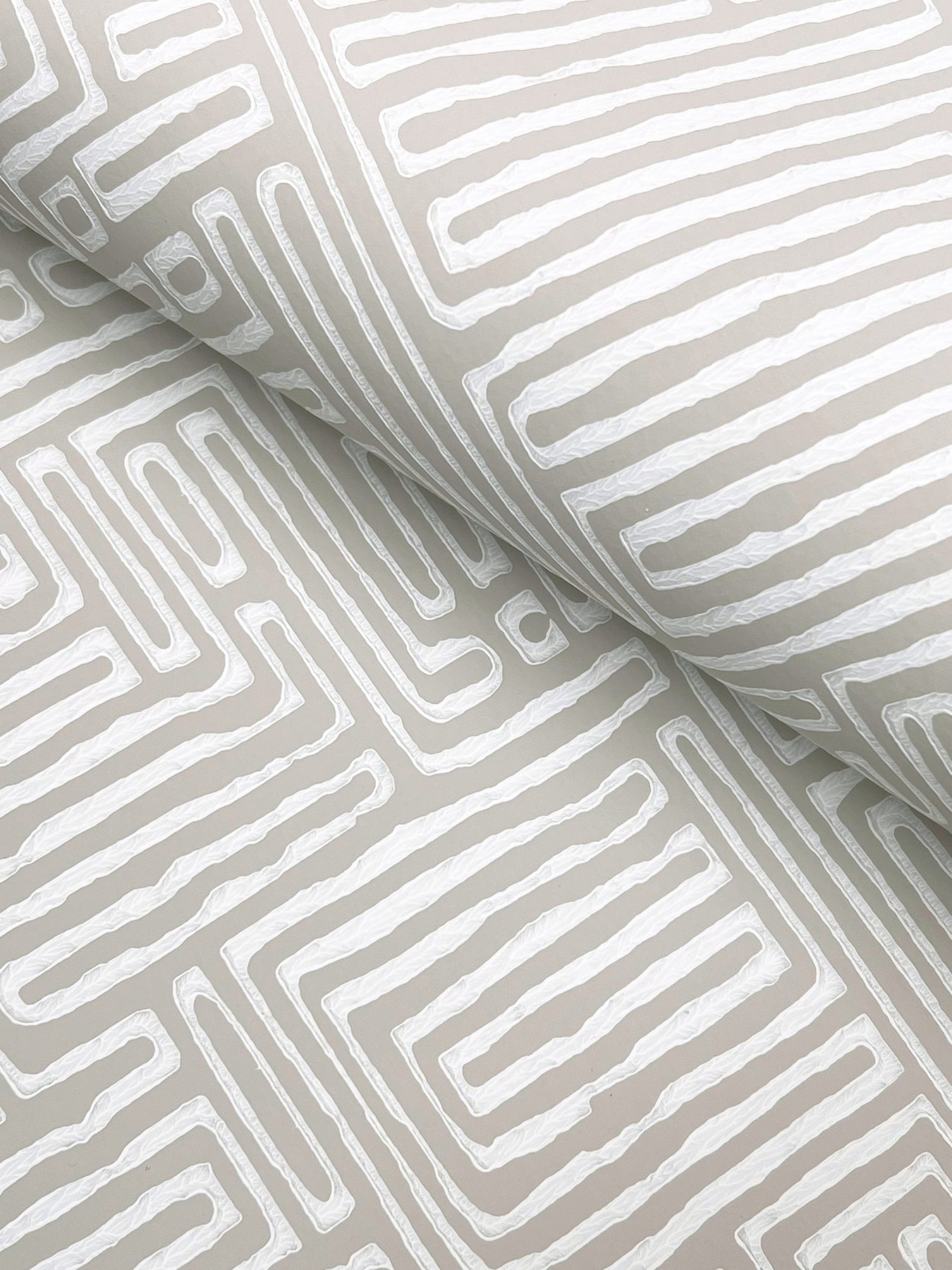 York Wallcoverings Astoria Passages Taupe Wallpaper Modern Geometrics Greys   - MX9685