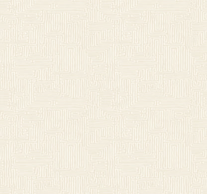 York Wallcoverings Astoria Passages Cream Wallpaper Modern Geometrics Neutrals   - MX9686