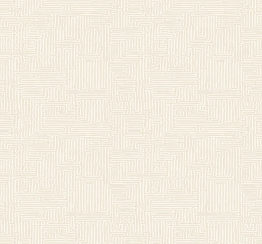 York Wallcoverings Astoria Passages Cream Wallpaper Modern Geometrics Neutrals   - MX9686