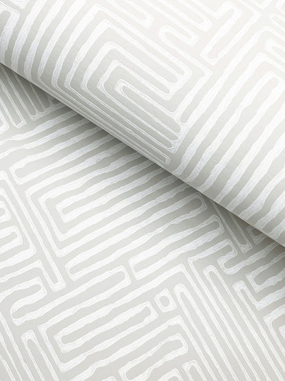 York Wallcoverings Astoria Passages Grey Wallpaper Modern Geometrics Greys   - MX9687