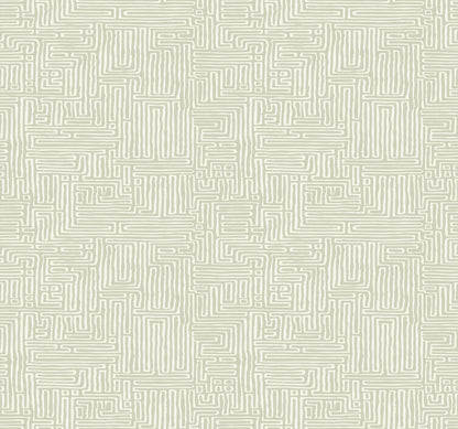 York Wallcoverings Astoria Passages Green Wallpaper Modern Geometrics Greens   - MX9688