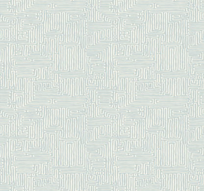 York Wallcoverings Astoria Passages Blue Wallpaper Modern Geometrics Blues   - MX9689