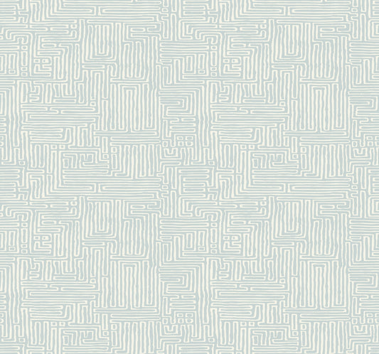 York Wallcoverings Astoria Passages Blue Wallpaper Modern Geometrics Blues   - MX9689