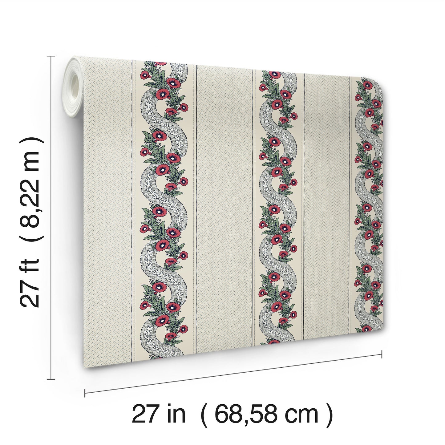 York Wallcoverings Grasscloth Resource Abbey's Garland Ruby Wallpaper Traditional Florals Reds   - MX9694