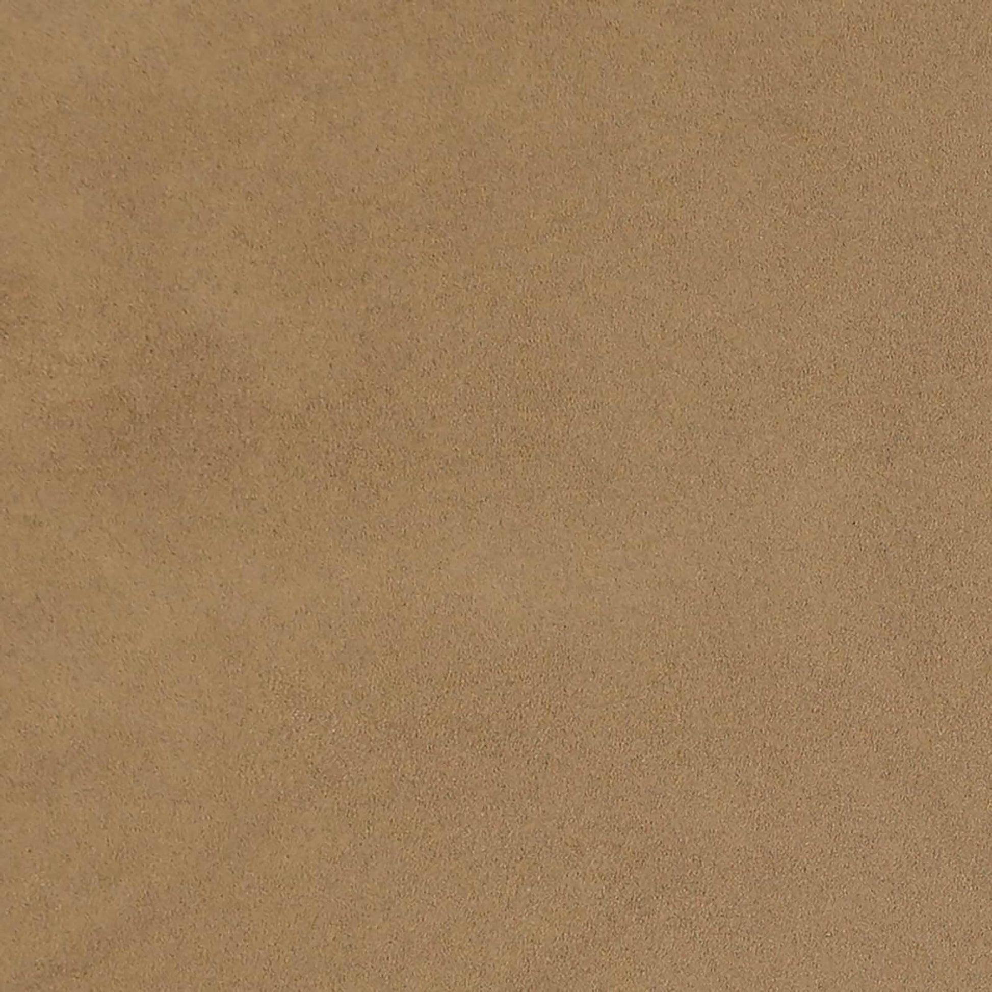 Tan faux suede fabric close-up with fine nap and soft texture.