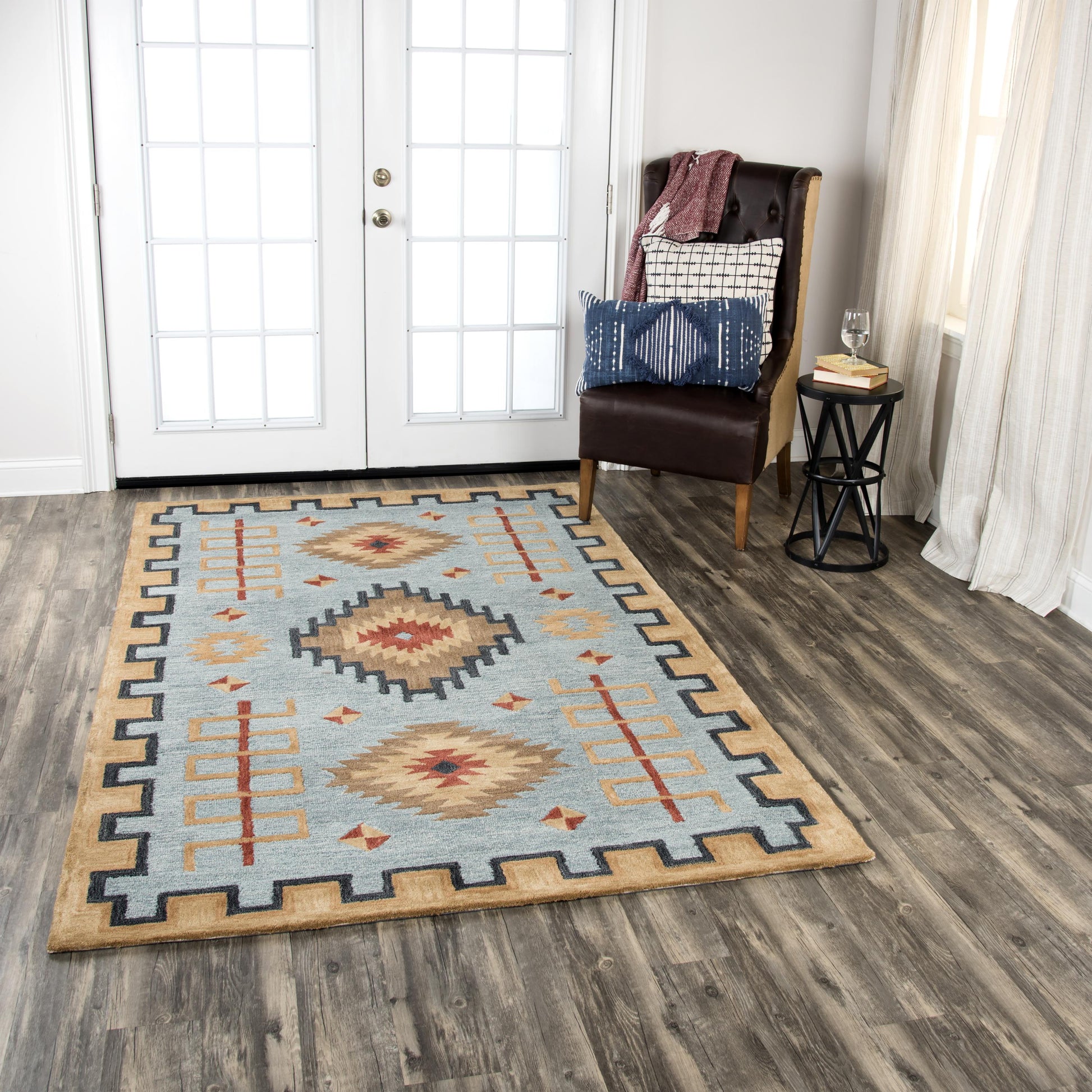 RIZZY HOME RUGS Mesa Rustic,Lodge 5' x 8' - MSAMZ162B00430508