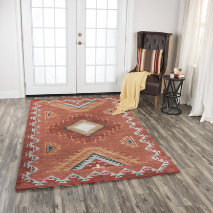 Rustic Lodge patterned rug, 5' x 8'.